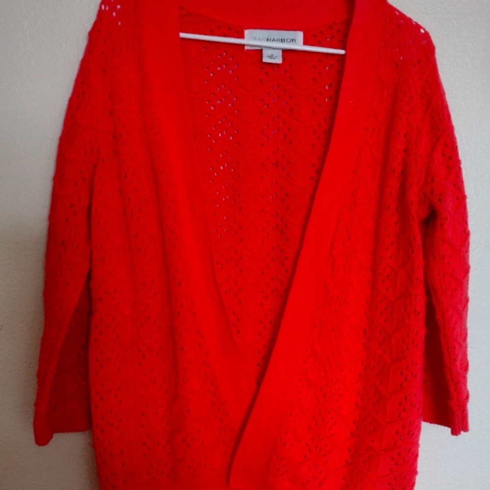 Open front stitch cardigan